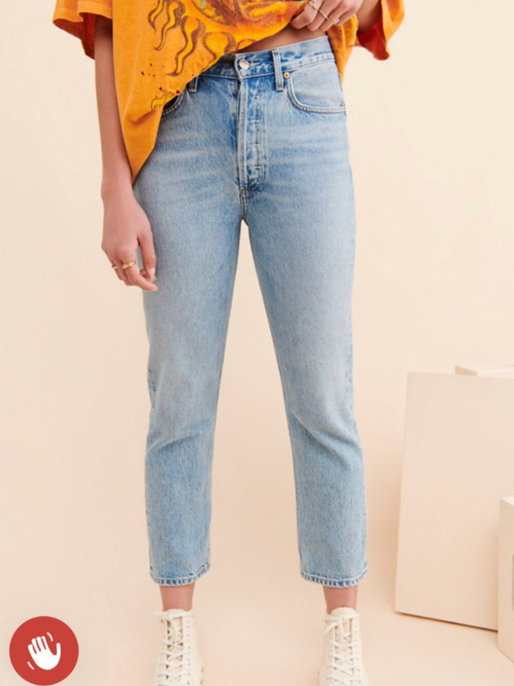 AGOLDE Riley High Rise Slim Straight Leg Jean 29 - Picture 2 of 2